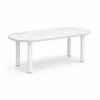 Mesa de Jardín Blanca 180 cm Aluminio Mármol ALGECIRAS