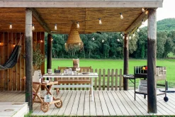 Mesa de Jardín de Aluminio Blanco y Resina de 200 cm MB-200825