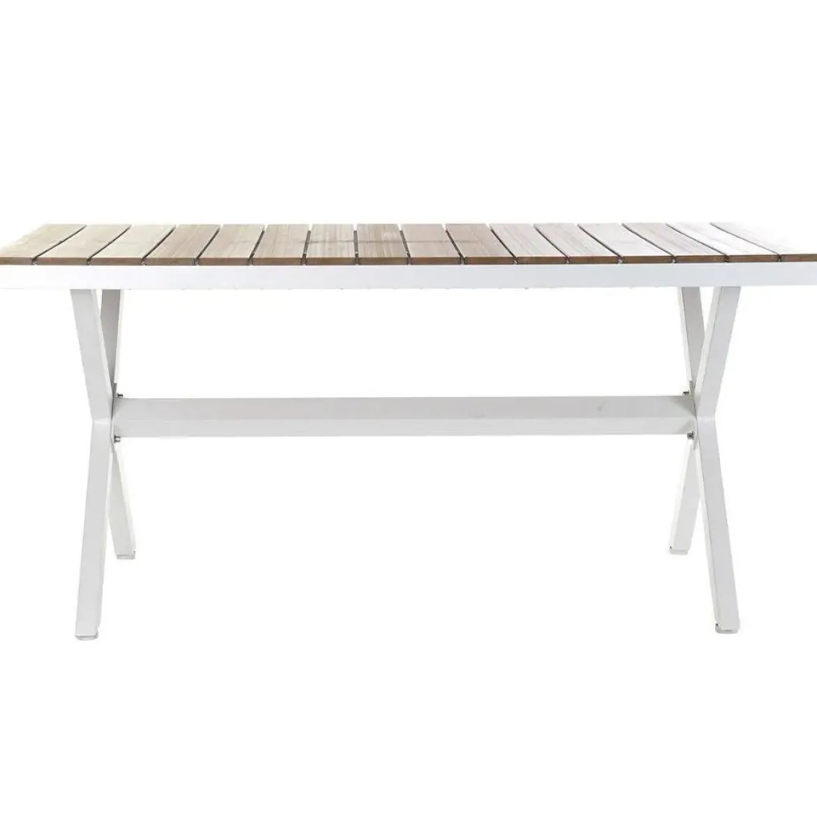 Mesa de Jardín de Aluminio Blanco y Resina de 200 cm MB-200825