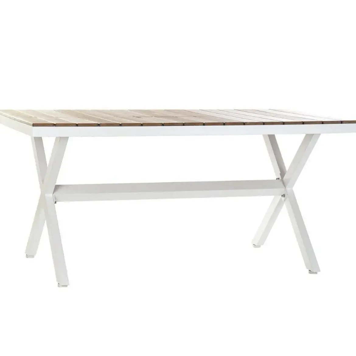 Mesa de Jardín de Aluminio Blanco y Resina de 200 cm MB-200825