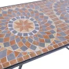Mesa de Jardín de Forja con Tablero Cerámico Mosaico MB-224509