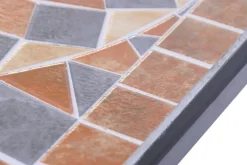 Mesa de Jardín de Forja con Tablero Cerámico Mosaico MB-224509
