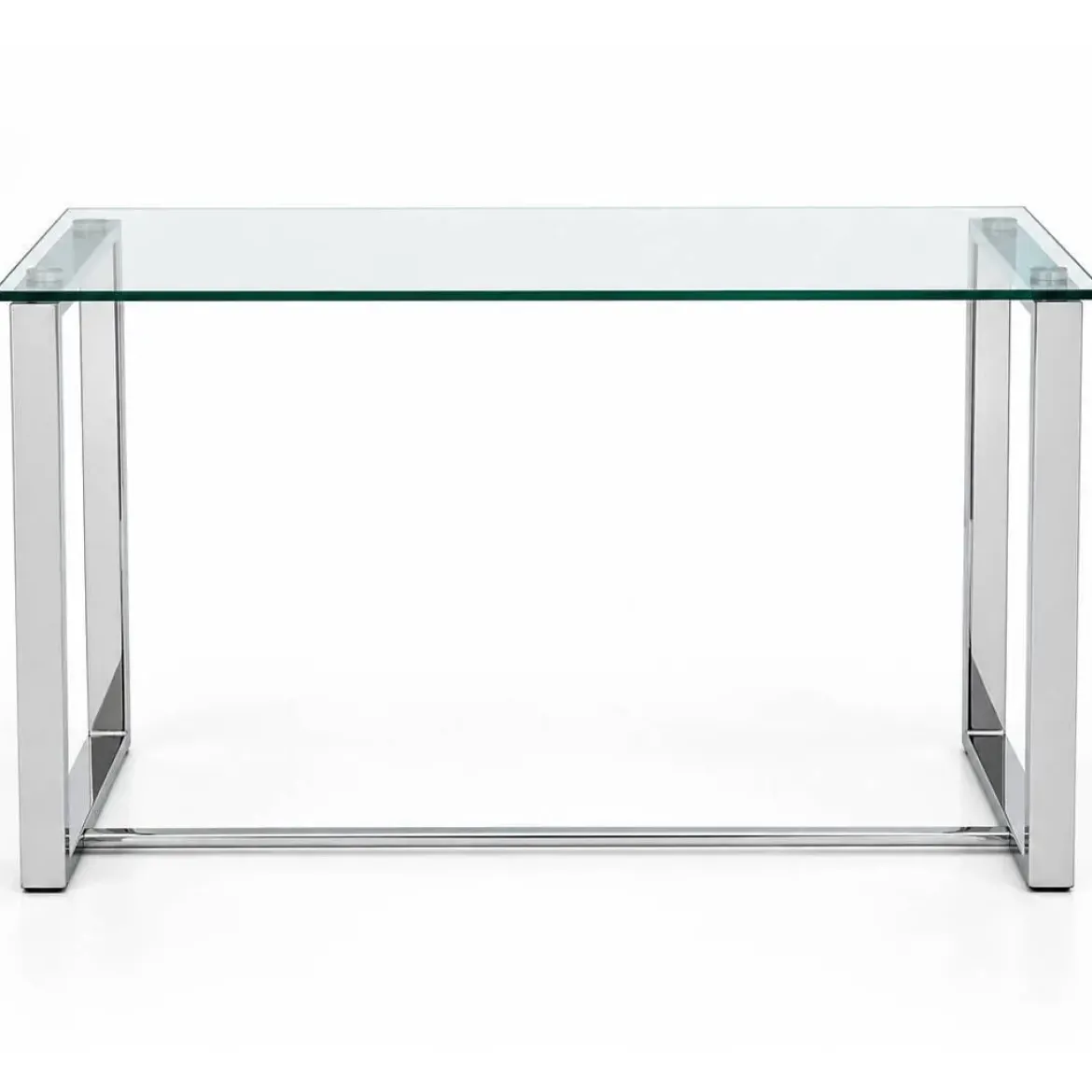 Mesa de Oficina de Cristal y Acero Inoxidable URBAN