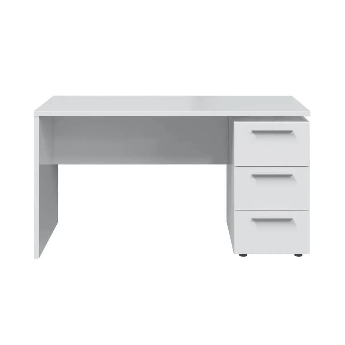 Mesa de ordenador de melamina con 3 cajones Color Blanco Artik 004605A