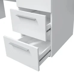 Mesa de ordenador de melamina con 3 cajones Color Blanco Artik 004605A