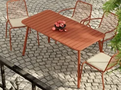Mesa de terraza con Estructura Metálica HONOLULU 70 cm