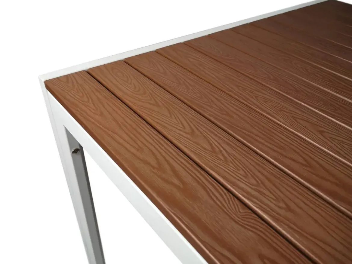 Mesa de terraza de Metal y Lamas de WPC MAREA 120 cm