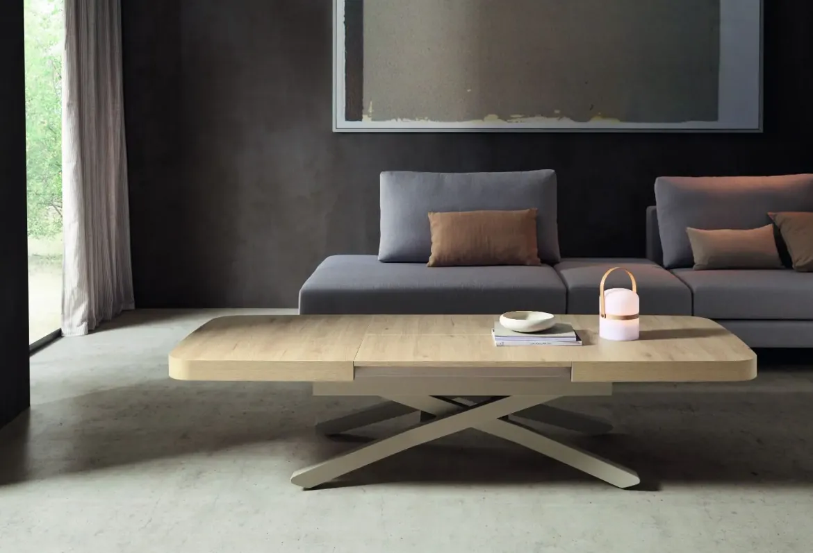 Mesa Elevable y Extensible 120x75 Tapa Melamina LONG WAY
