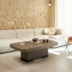 Mesa Elevable y Extensible 120x75 Tapa Melamina ELEGANT