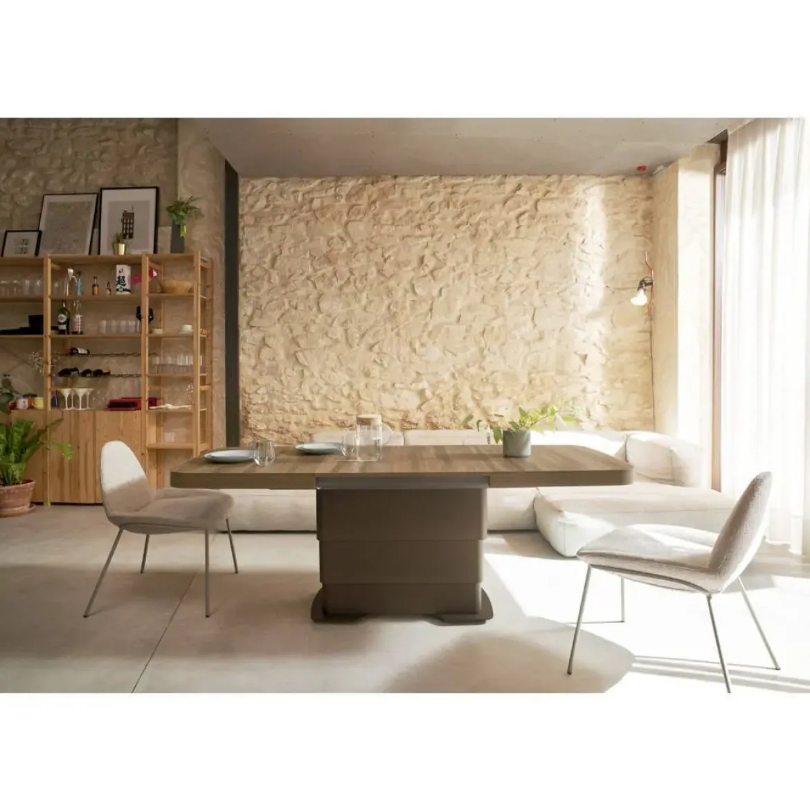Mesa Elevable y Extensible 120x75 Tapa Melamina ELEGANT