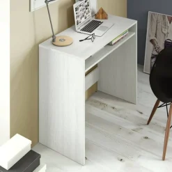 Mesa escritorio blanca de melamina con hueco de almacenaje inferior 008310Y