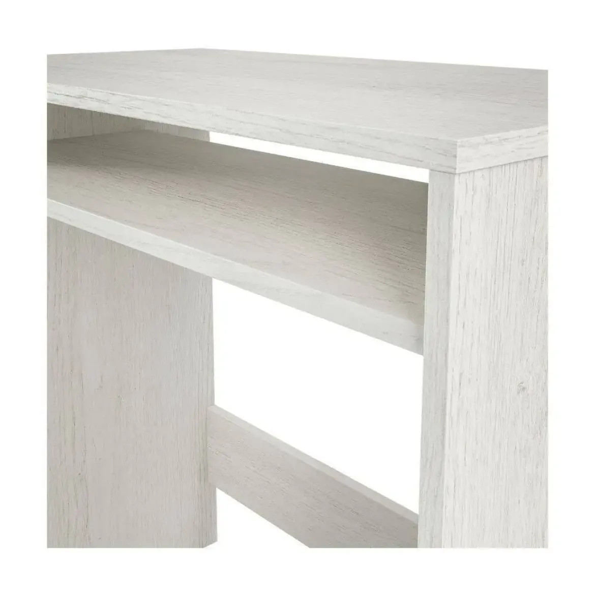 Mesa escritorio blanca de melamina con hueco de almacenaje inferior 008310Y