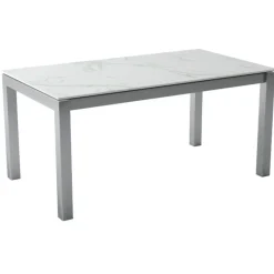 Mesa Extensible con Patas de Acero Aluminio y Encimera Aura 15 KERALA