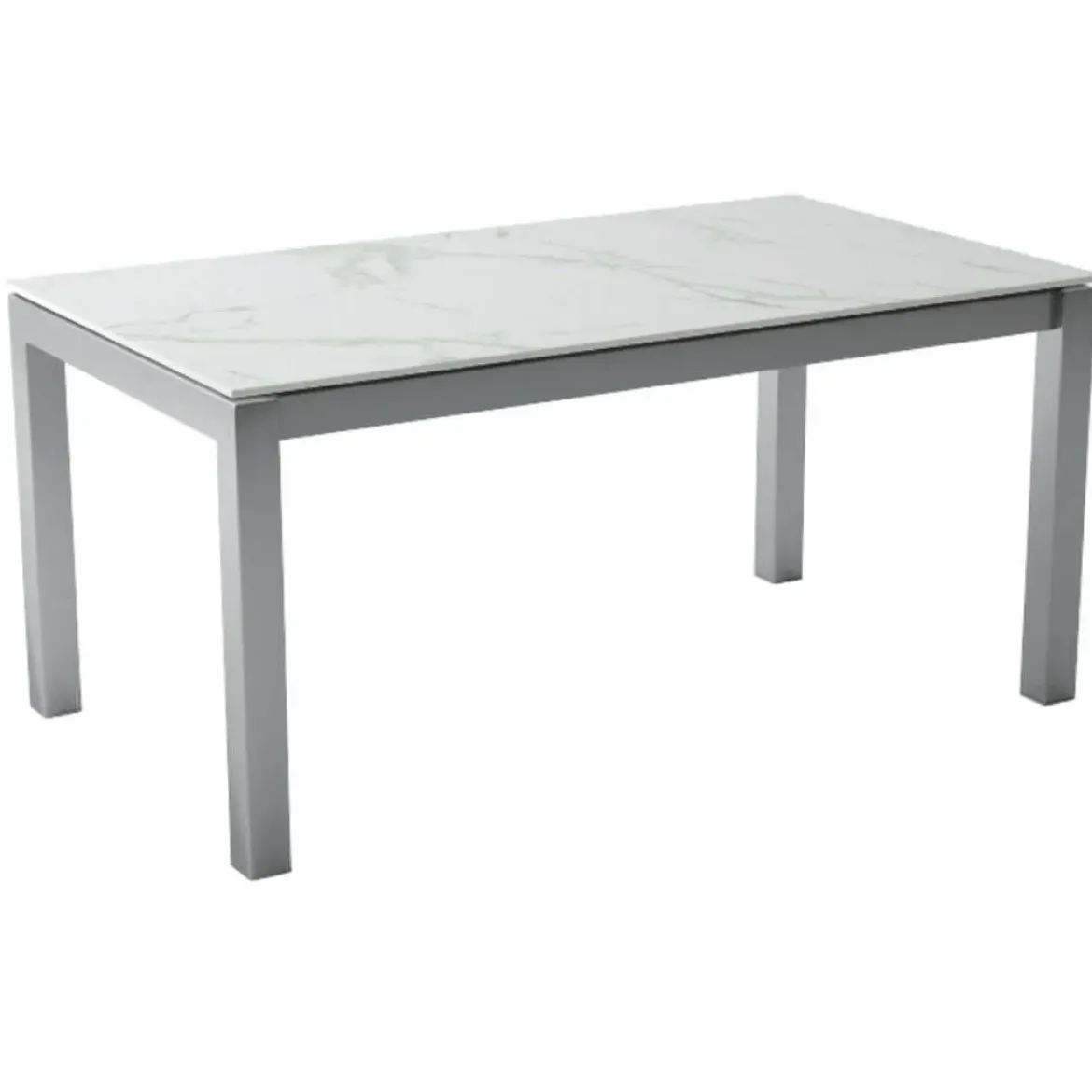 Mesa Extensible con Patas de Acero Aluminio y Encimera Aura 15 KERALA