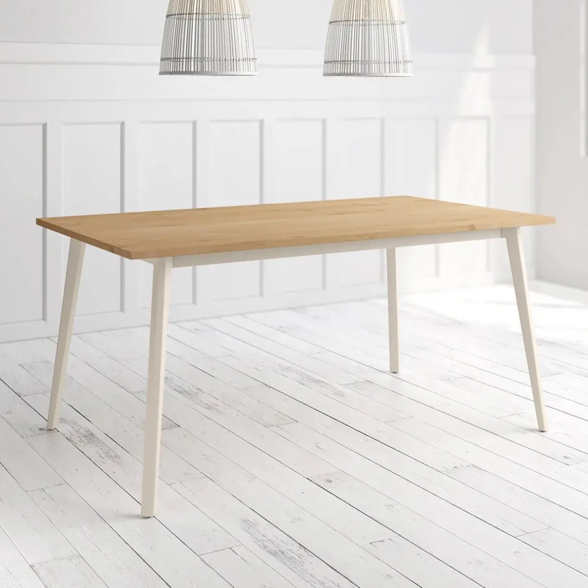 Mesa Kamba Rectangular 140 cm Estuctura Marfil BOGAL CNG052M