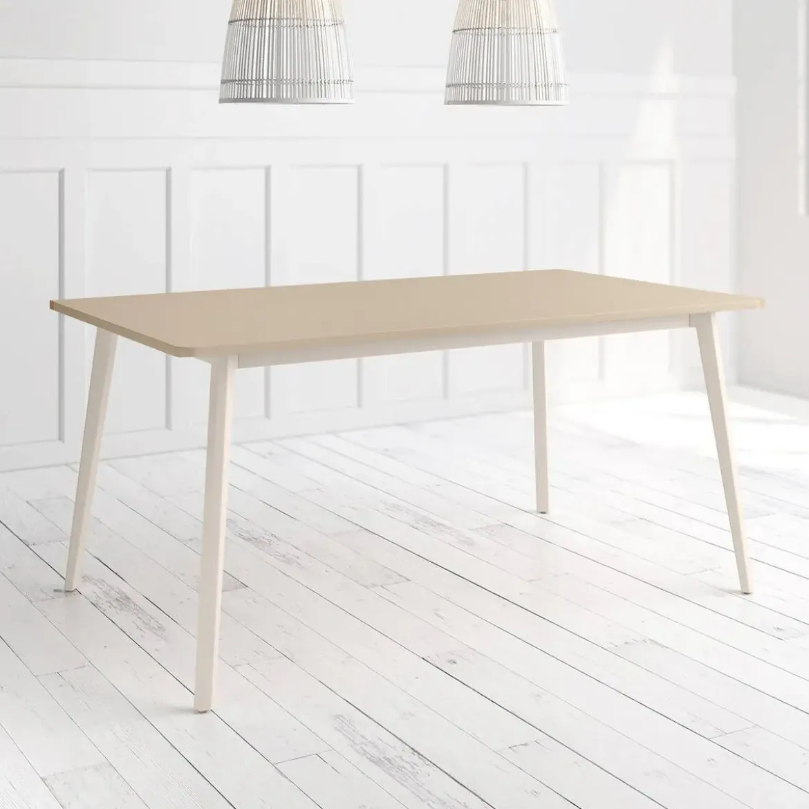Mesa Kamba Rectangular 160 cm Estuctura Marfil BOGAL CNG053M