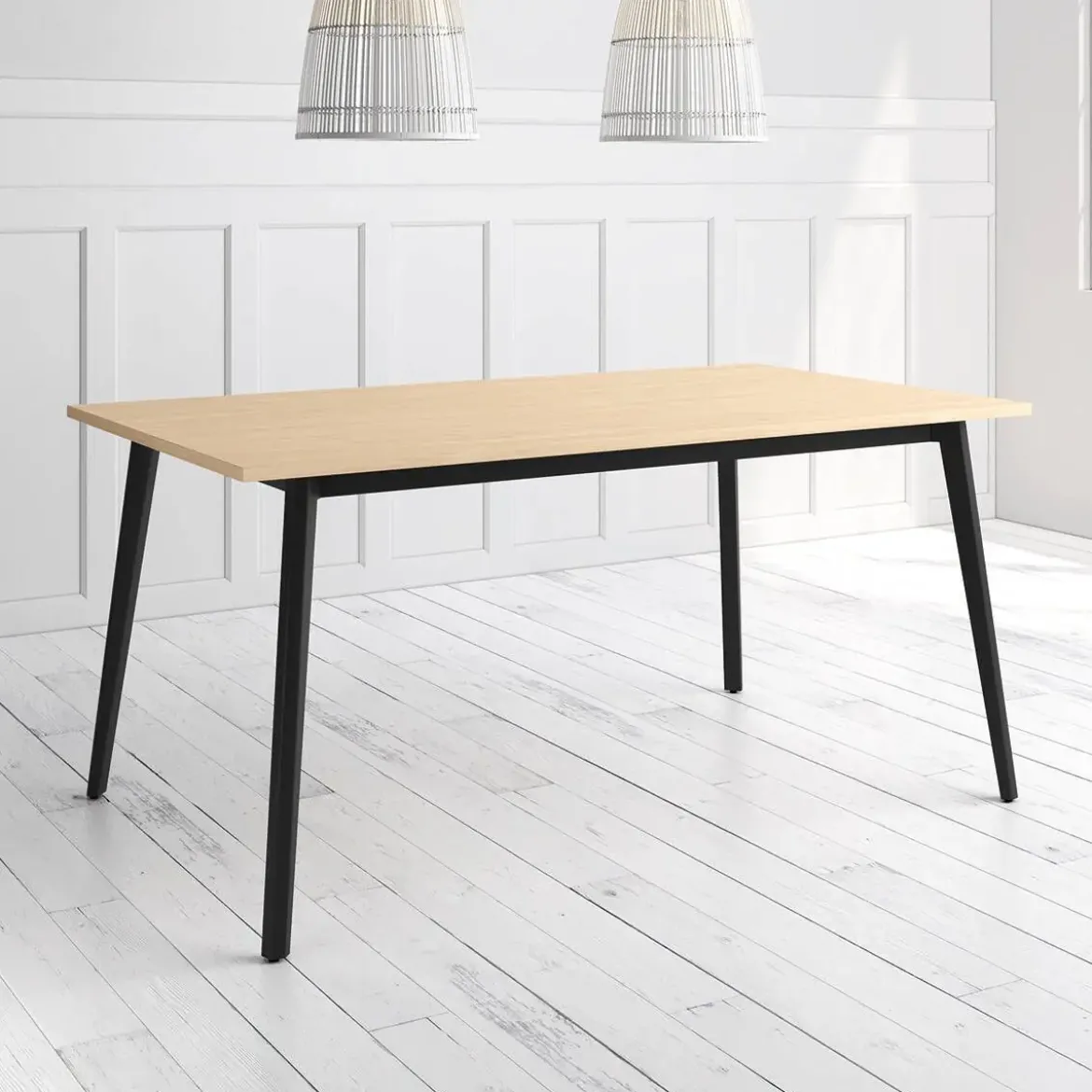 Mesa Kamba Rectangular 180 cm Estuctura Negra BOGAL CNG054N