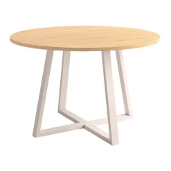 Mesa Lugano Circular 100 cm Estuctura Marfil BOGAL CNG048M