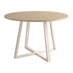 Mesa Lugano Circular 100 cm Estuctura Marfil BOGAL CNG048M