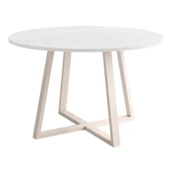 Mesa Lugano Circular 100 cm Estuctura Marfil BOGAL CNG048M