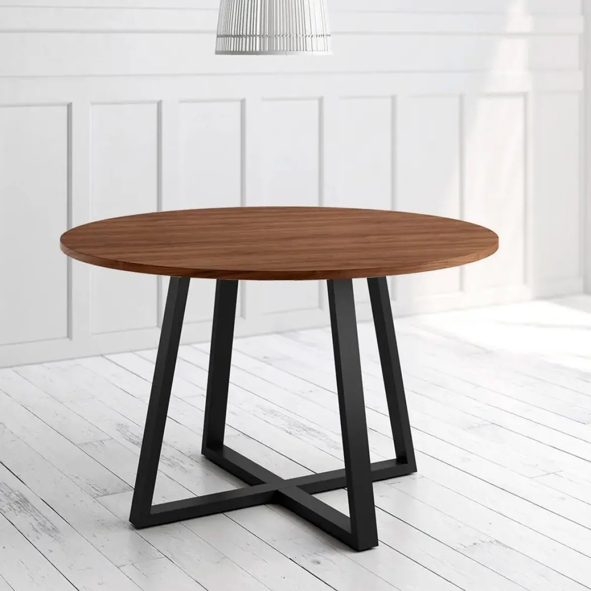 Mesa Lugano Circular 100 cm Estuctura Negra BOGAL CNG048N