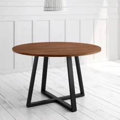 Mesa Lugano Circular 100 cm Estuctura Negra BOGAL CNG048N