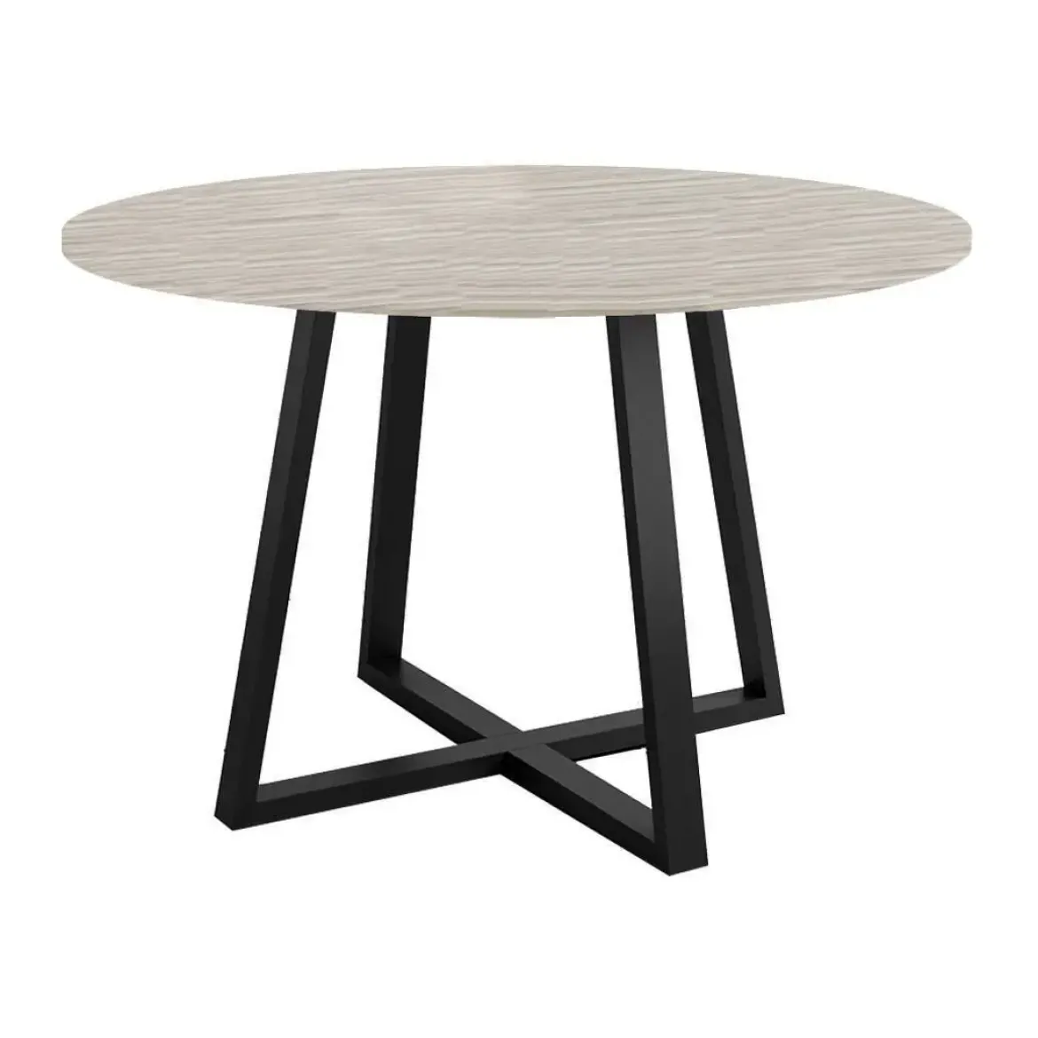 Mesa Lugano Circular 100 cm Estuctura Negra BOGAL CNG048N