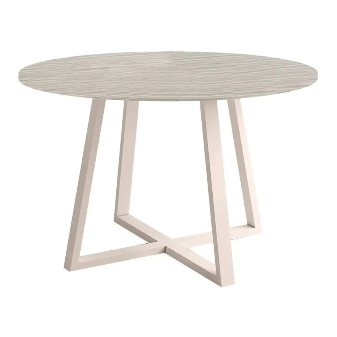 Mesa Lugano Circular 120 cm Estuctura Marfil BOGAL CNG049M