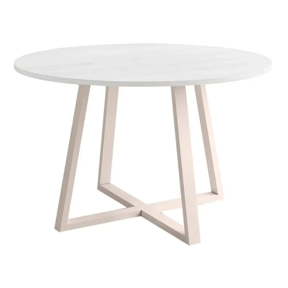 Mesa Lugano Circular 120 cm Estuctura Marfil BOGAL CNG049M