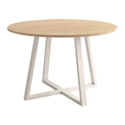 Mesa Lugano Circular 120 cm Estuctura Marfil BOGAL CNG049M