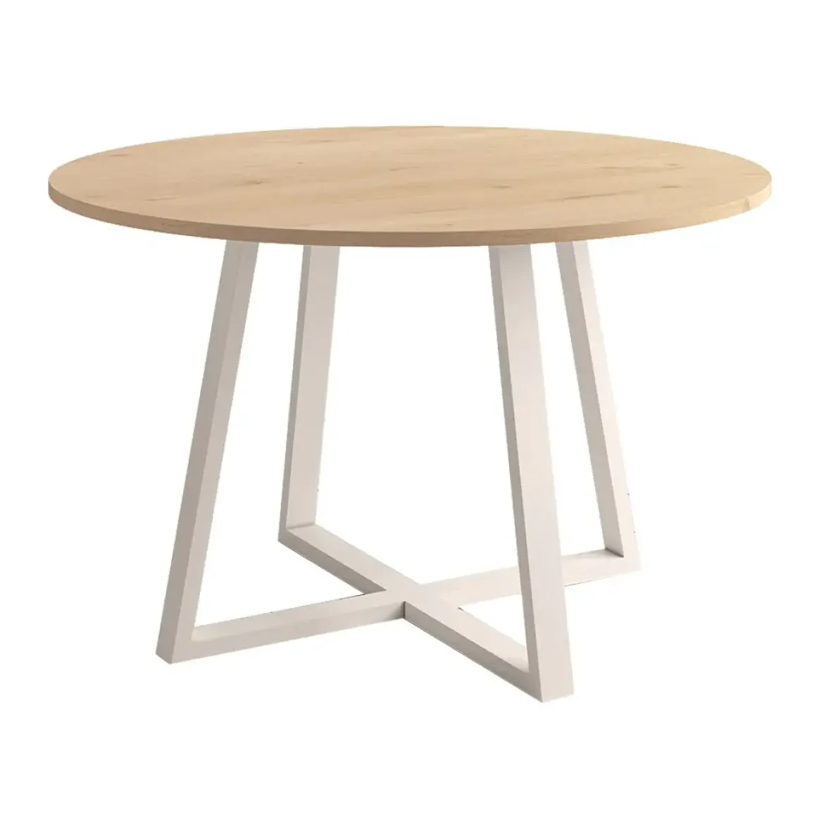 Mesa Lugano Circular 120 cm Estuctura Marfil BOGAL CNG049M