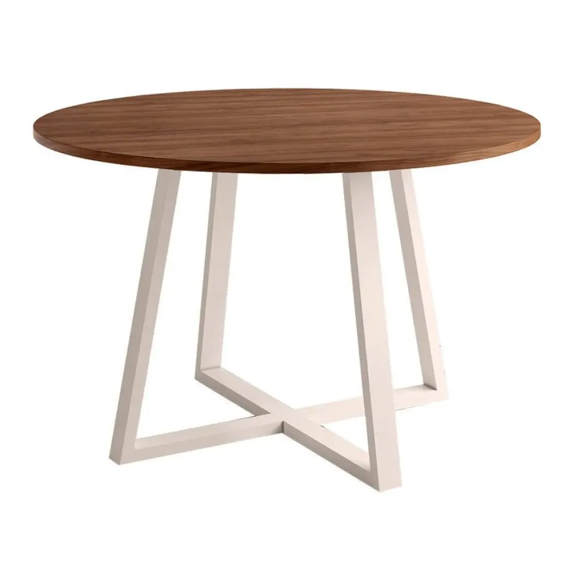 Mesa Lugano Circular 120 cm Estuctura Marfil BOGAL CNG049M