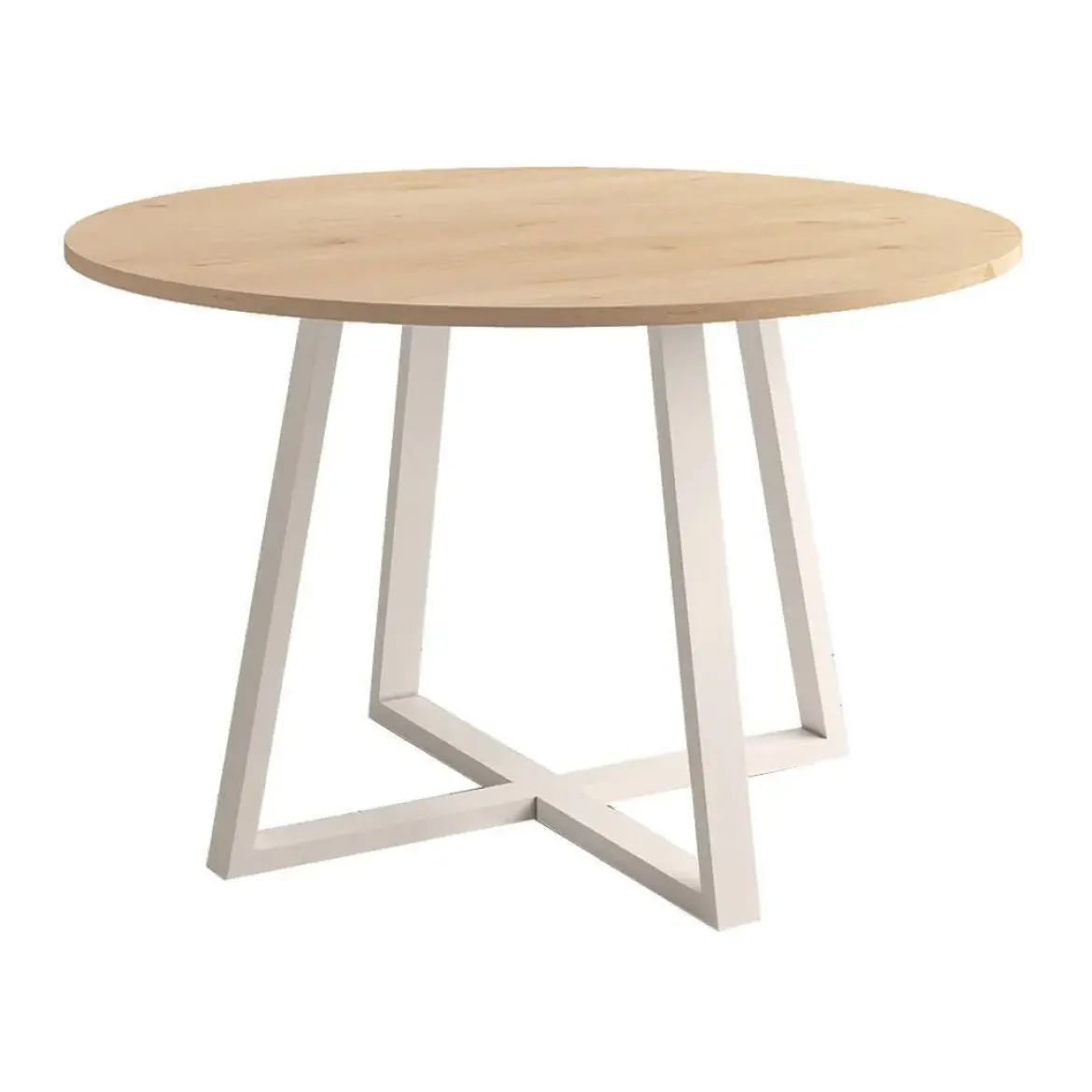 Mesa Lugano Circular 120 cm Estuctura Marfil BOGAL CNG049M