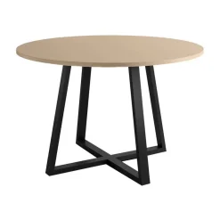 Mesa Lugano Circular 120 cm Estuctura Negra BOGAL CNG049N
