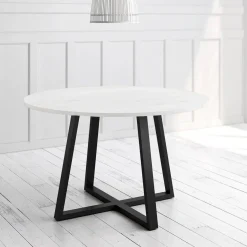 Mesa Lugano Circular 120 cm Estuctura Negra BOGAL CNG049N