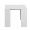 Mesa multifunción extensible de melamina blanca con 5 posiciones 004580BO