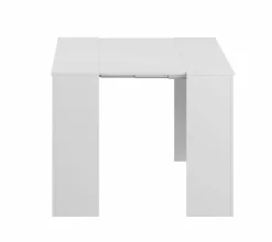 Mesa multifunción extensible de melamina blanca con 5 posiciones 004580BO