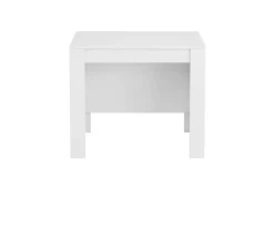 Mesa multifunción extensible de melamina blanca con 5 posiciones 004580BO