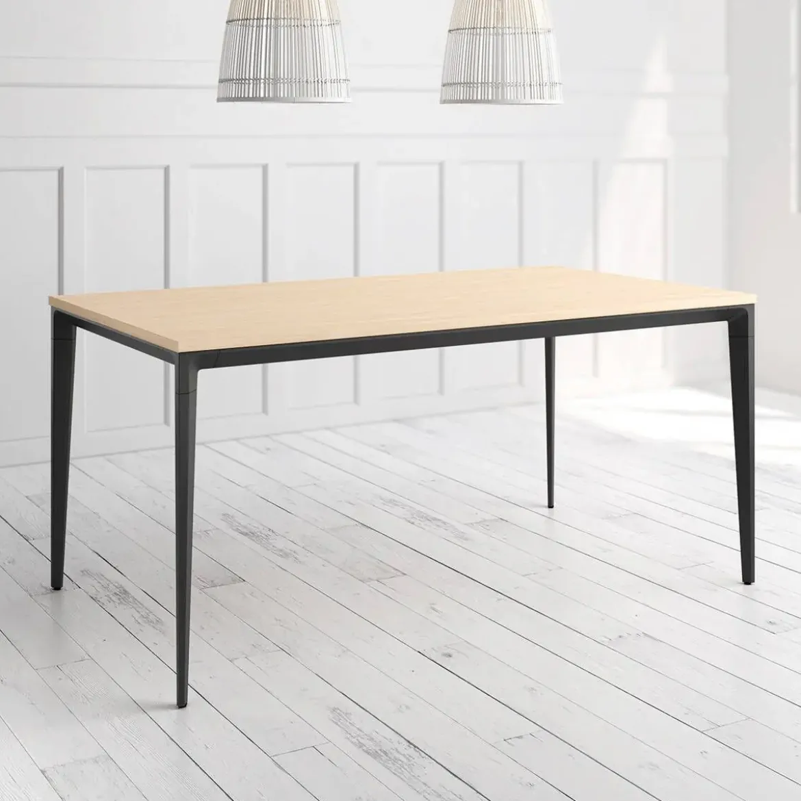 Mesa Ness Cuadrada 90 cm Estuctura Negra BOGAL CNG080N