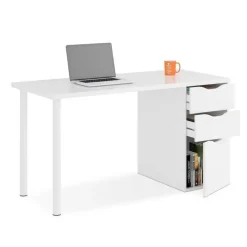 Mesa ordenador reversible de melamina blanco artik 004604A