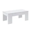Mesa para centro con tapa elevable blanca artik 001640A