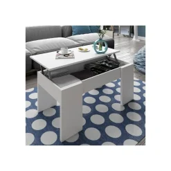 Mesa para centro con tapa elevable blanca artik 001640A