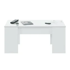 Mesa para centro con tapa elevable blanca artik 001640A