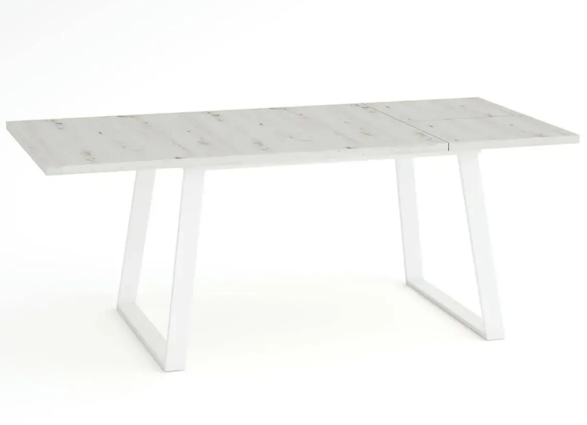 Mesa Rectangular Extensible 140x90 cm con Patas Metálicas Trapecio M800