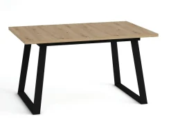 Mesa Rectangular Extensible 140x90 cm con Patas Metálicas Trapecio M800