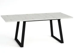 Mesa Rectangular Extensible 140x90 cm con Patas Metálicas Trapecio M800