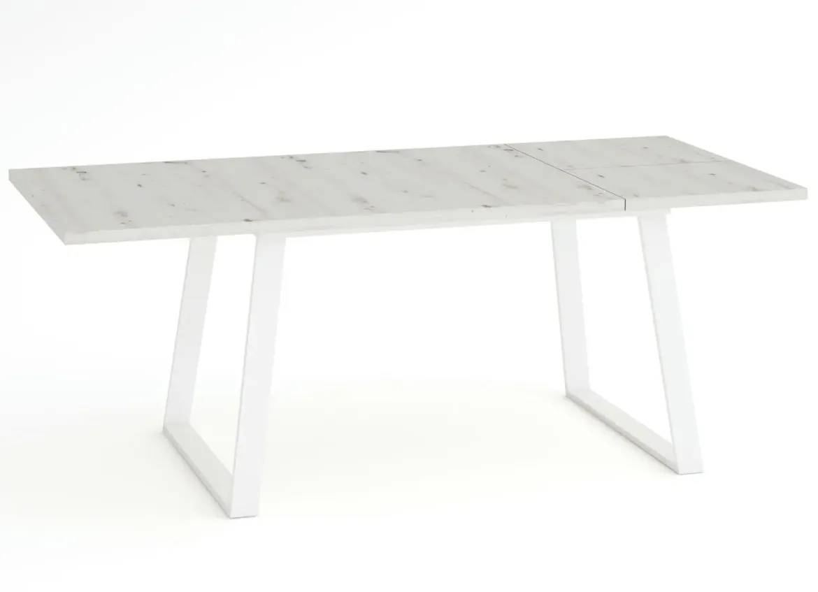Mesa Rectangular Extensible 140x90 cm con Patas Metálicas Trapecio M800