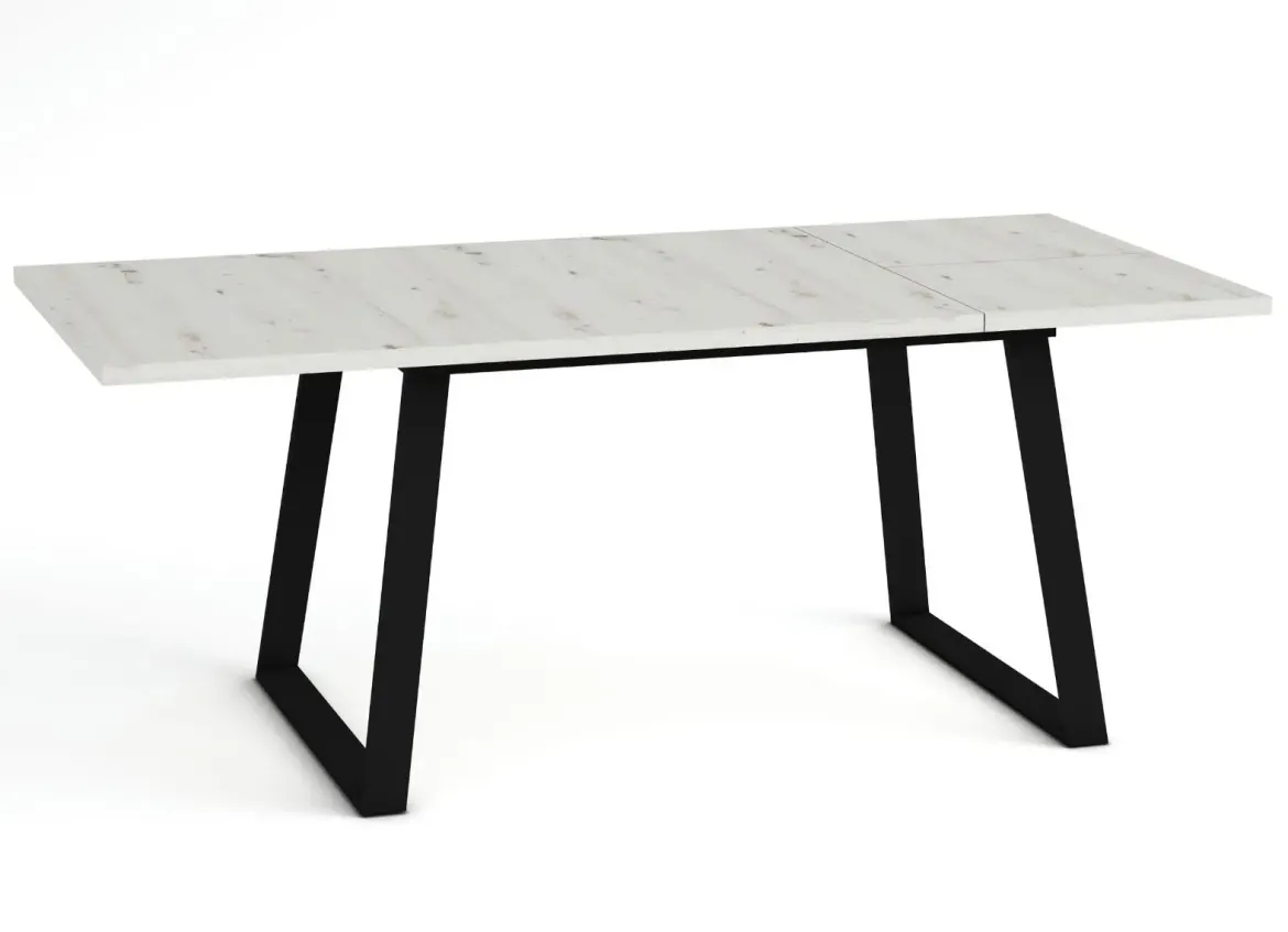 Mesa Rectangular Extensible 140x90 cm con Patas Metálicas Trapecio M800