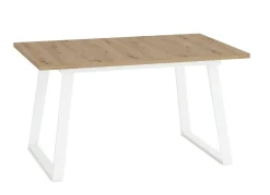 Mesa Rectangular Extensible 140x90 cm con Patas Metálicas Trapecio M800