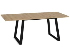 Mesa Rectangular Extensible 140x90 cm con Patas Metálicas Trapecio M800